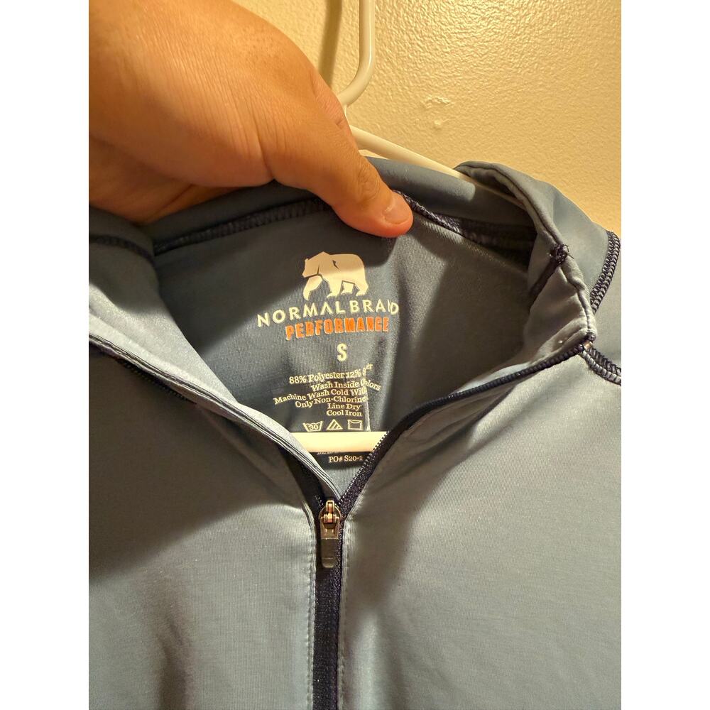 The Normal Brand Blue Seam Performance 1/2 Zip Athlesuire Activewear | Sz Small - Picture 5 of 10